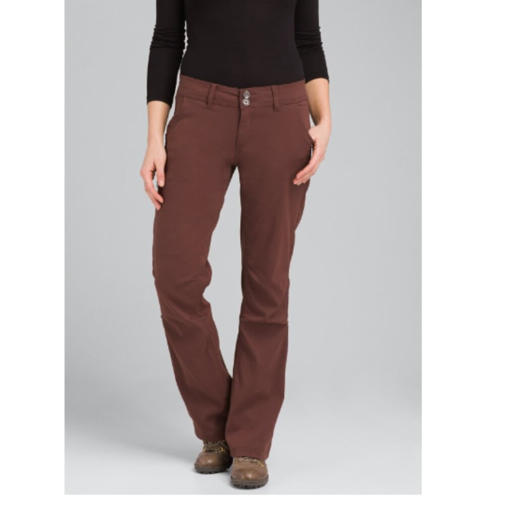 Prana Halle Pant Women's 8 Cocoa Brown Maroon Color Outdoor Hiking - Picture 2 of 16